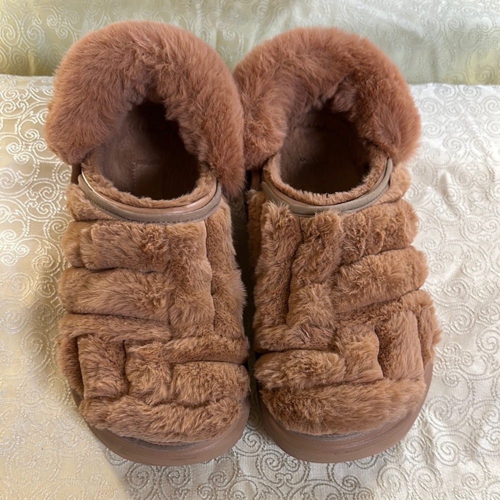 Furry crocs Cozy mauve Brown Shoes